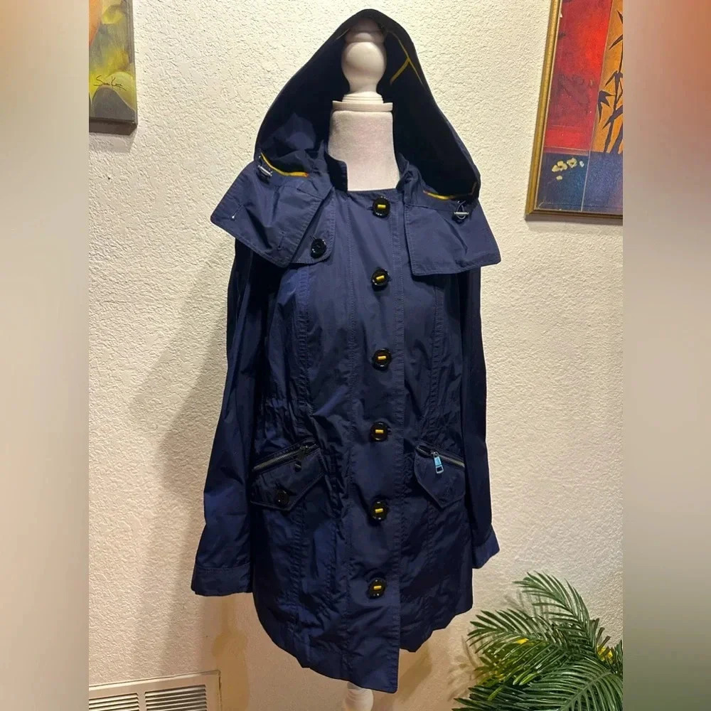 Burberry Blue Cape with Timeless Elegance